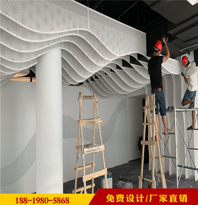 商場門頭圖案沖孔鋁板安裝節(jié)點(diǎn)介紹
